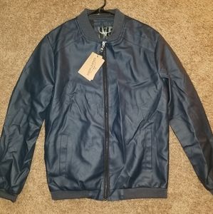 Faux leather bomber/Sz xl